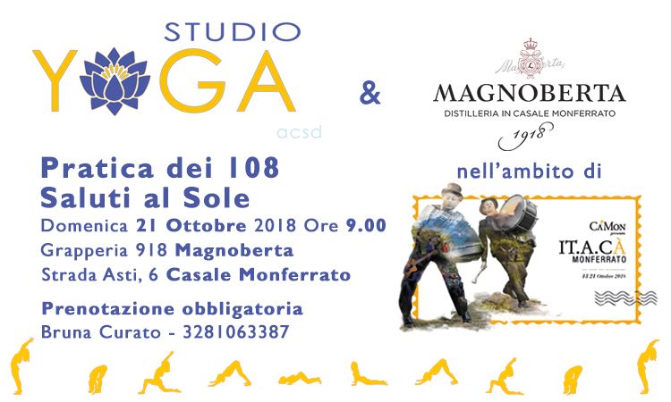 Grapperia Novecentodiciotto, Domenica 21 Ottobre 2018 "Pratica dei 108 Saluti al Sole"